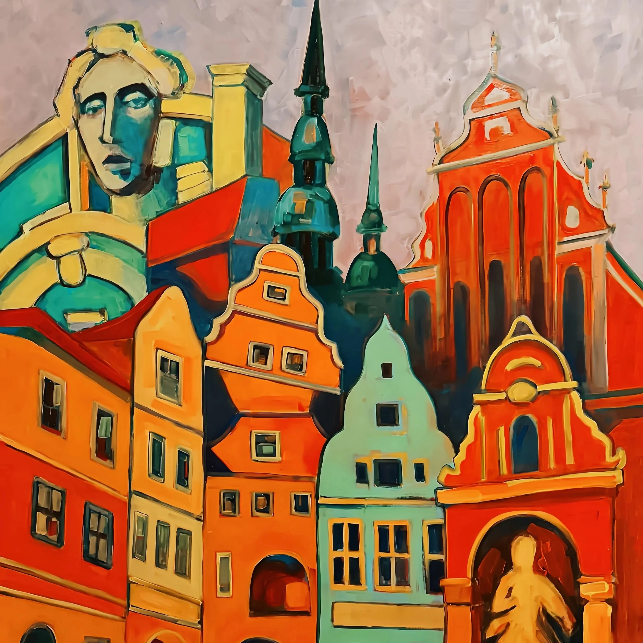 What the suitcase couldn't hold — oil on wood, 2025